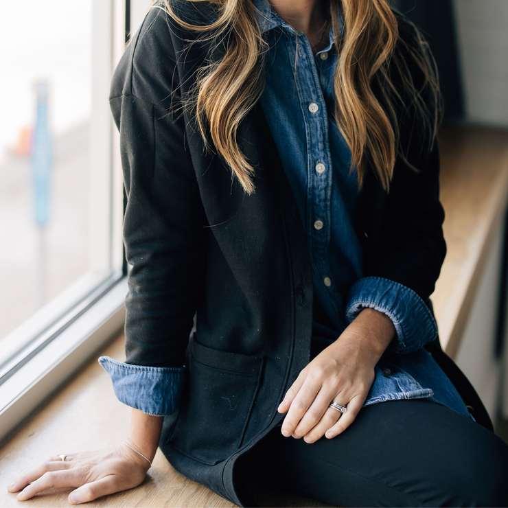 Polly Oversized Cardigan in Black