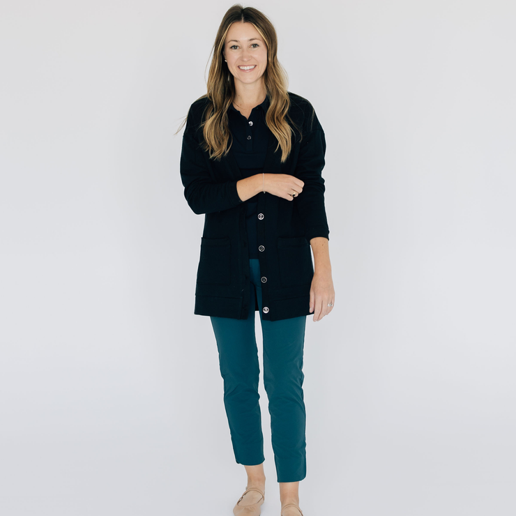 Polly Oversized Cardigan in Black