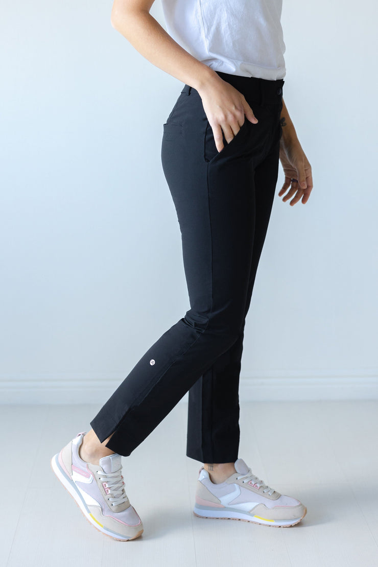 Perfectly Imperfect Peggy Cropped Trouser in Midnight Black