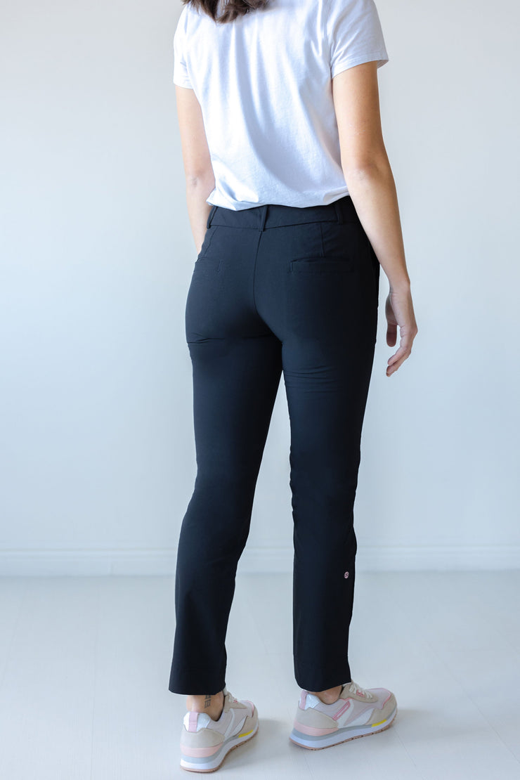 Perfectly Imperfect Peggy Cropped Trouser in Midnight Black