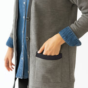 Polly Oversized Cardigan in Grey