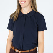 Beth Button-Up in Navy Blazer