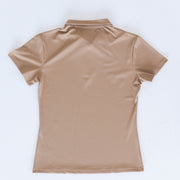 Performance Ribbed Polo in Sand