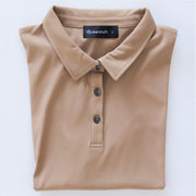 Performance Ribbed Polo in Sand
