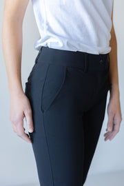 Peggy Cropped Trouser in Midnight Black