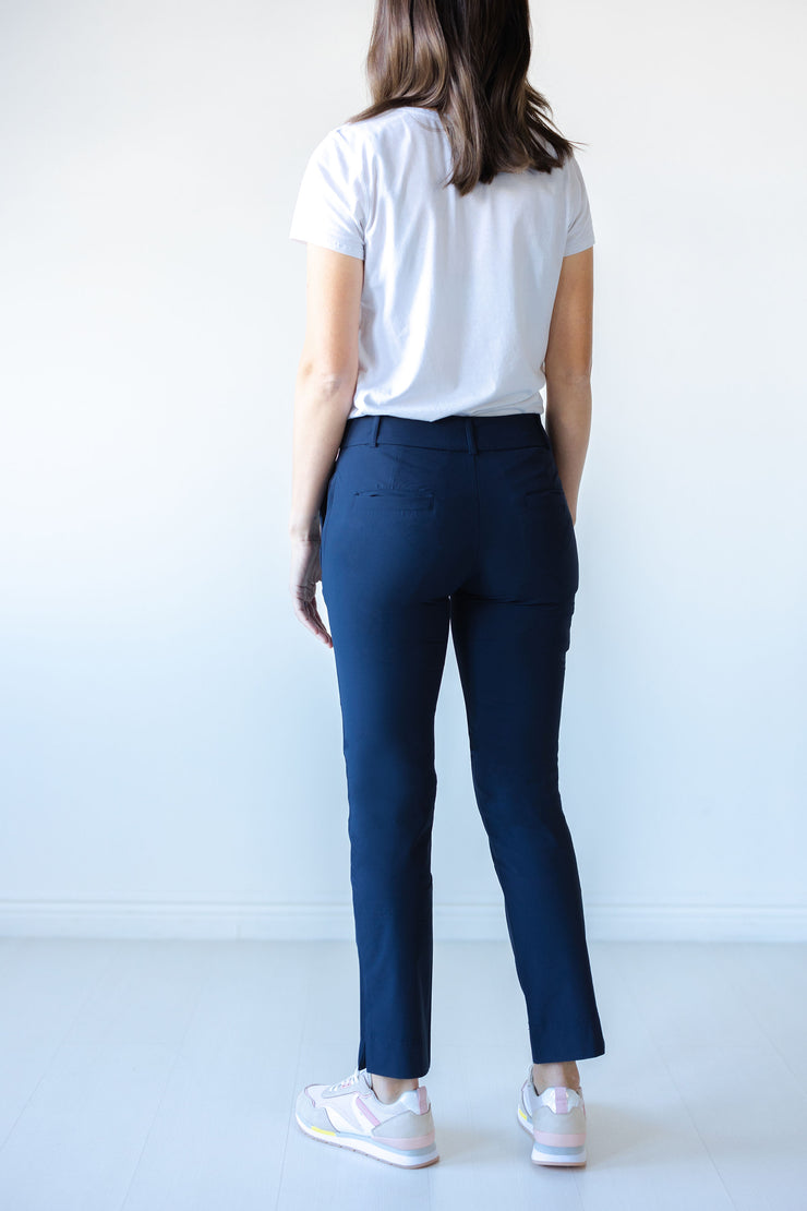 Peggy Cropped Trouser in Navy Blazer