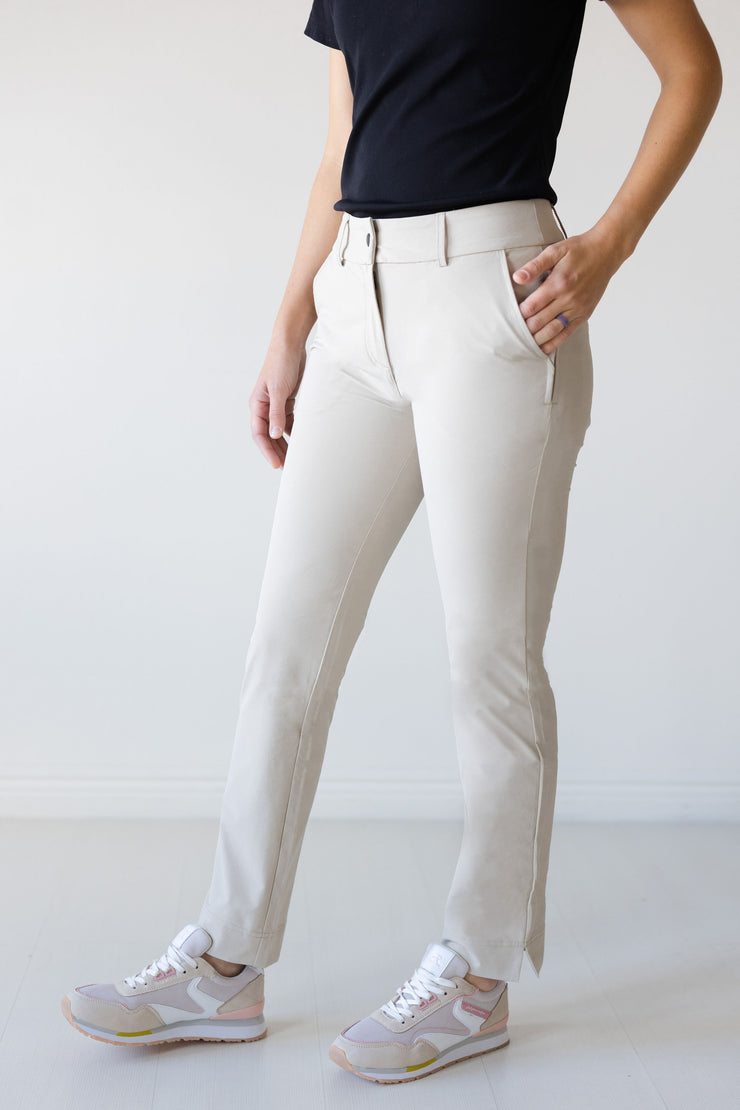 Peggy Cropped Trouser in Sand Storm
